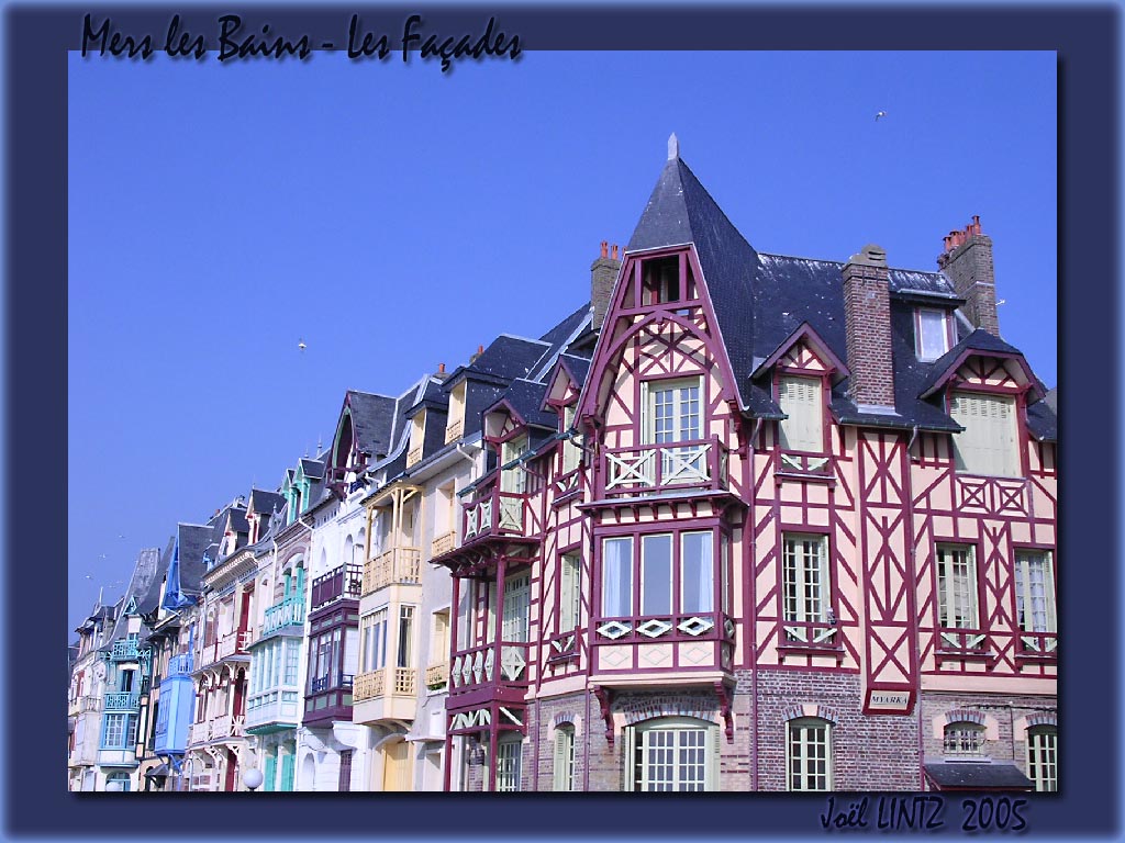 mer les bains : les fa&ccedil;ades (photographie) - Baie de Somme