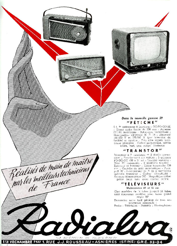 radialva réclame 1958